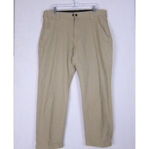 CAT Men's Work Pants Khaki Tan 36x30 Durable Canvas Cotton Blend